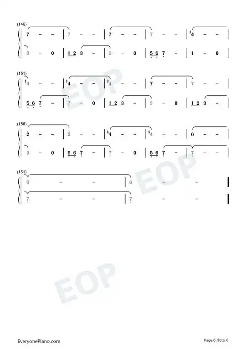 满足-肖战双手简谱预览6