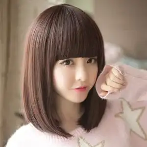 假发套假发女短发直发齐刘海女生蓬松帅气波波bobo头可爱韩国发型