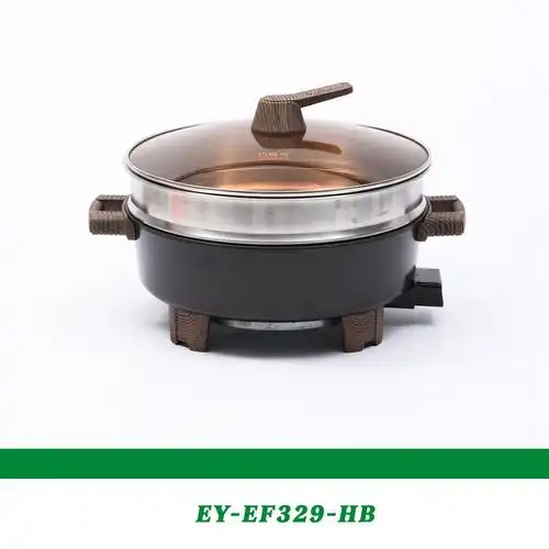 家用无烟电热火锅电煎锅电热锅涮烤电炒锅多功能一体锅调节温度