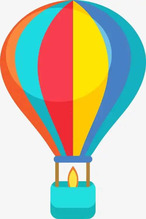 矢量多彩热气球