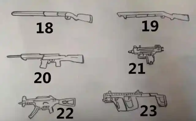 小学生手绘31把"吃鸡"枪械,大神一眼看出,菜鸟毫不知情!_武器