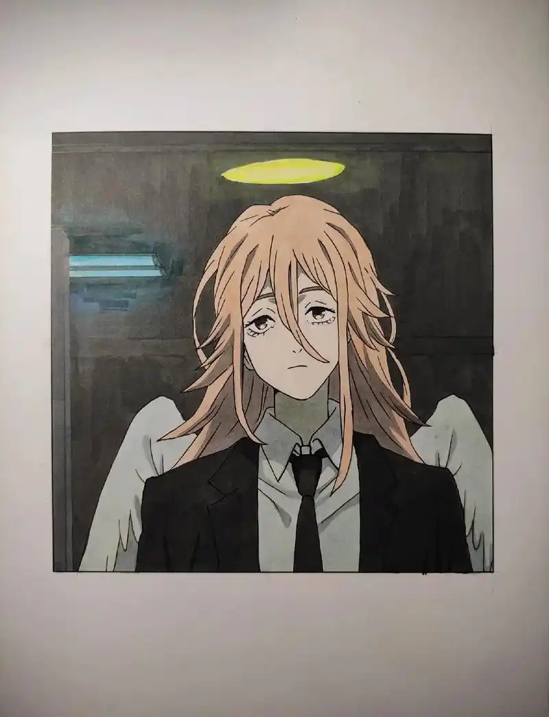 好久没画画了谁来救救我#电锯人 #天使恶魔 #动漫 #手绘  - 抖音