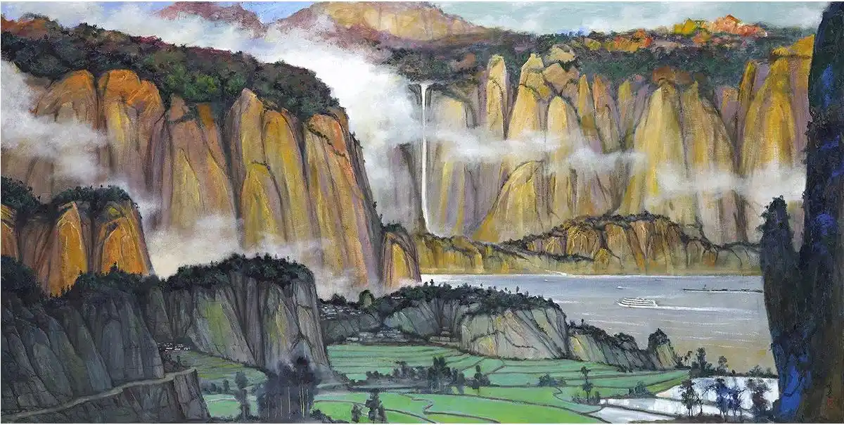 朱曜奎:绝妙动人的山水画,开创中国山水油画新境界