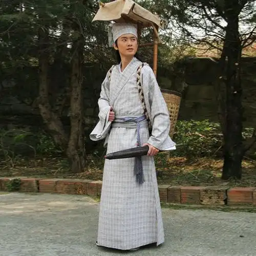 古装影视唐朝宋朝棉麻书生郎中男汉服宁采臣民族服装