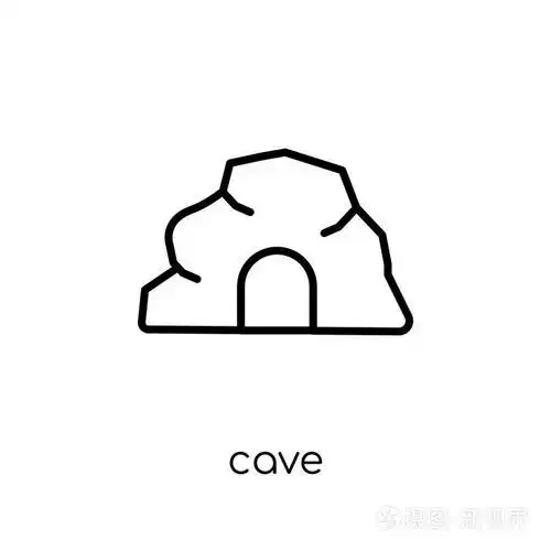 插画 洞穴图标.