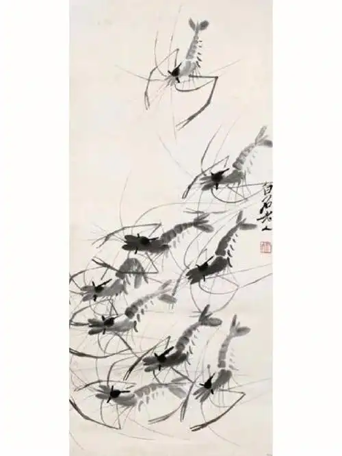 齐白石画虾