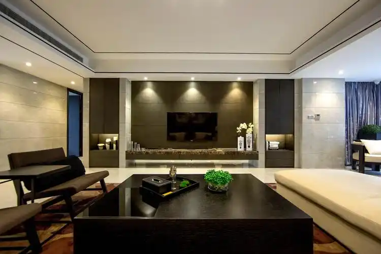 现代风格三居装修沙发背景墙图片 4/ 9 现代风格三居装修卧室设计图 5