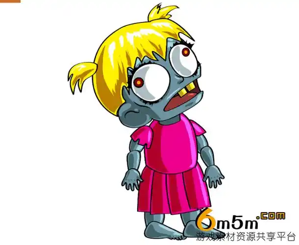 2d卡通僵尸小孩动作序列帧 骨骼zombie kids character,2d游戏角色素