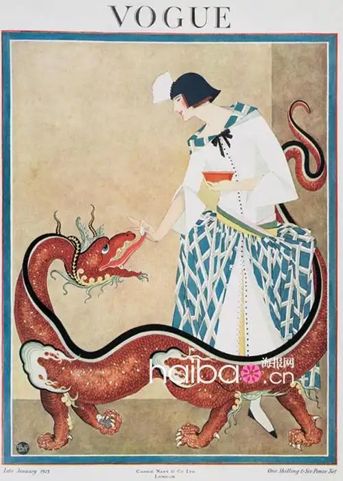 早期英国版《vogue》杂志手绘插画欣赏 2 (图)