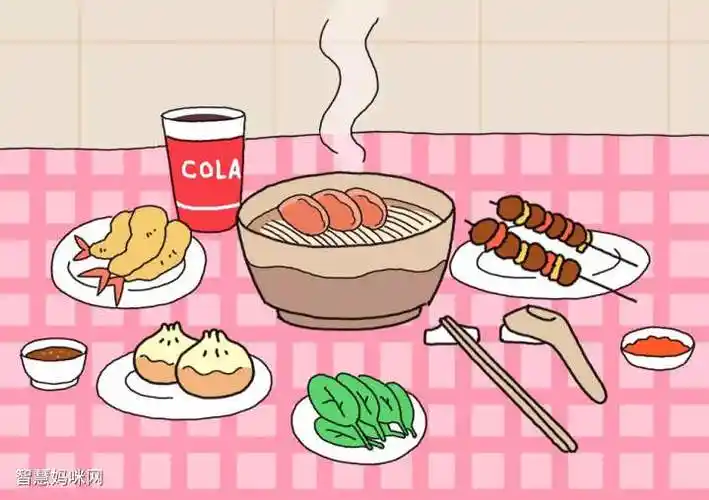 一桌美食简笔画画法步骤