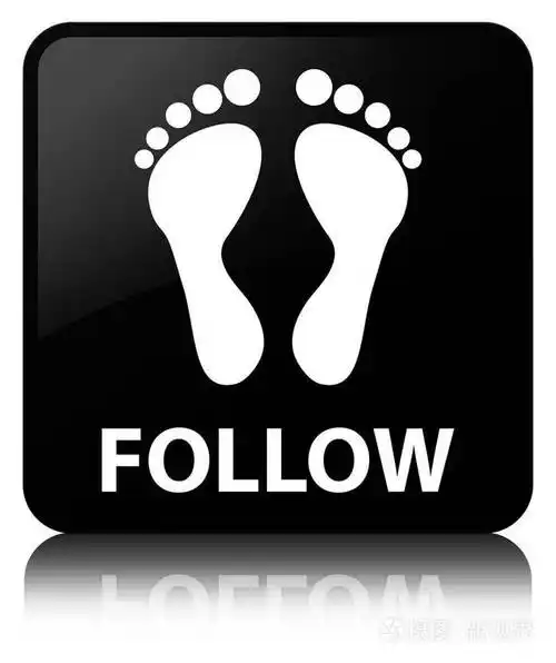 跟随足迹图标黑色方形按钮