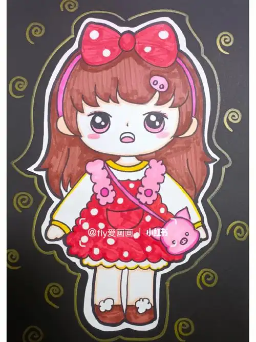 创意美术可爱女孩卡通人物