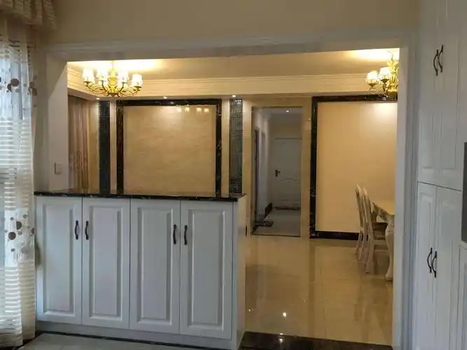 120平米现代风格三室两厅卧室阳台软隔断装修效果图