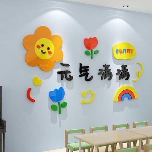 幼儿园墙面装饰环境布置材料楼梯台阶班级文化墙贴