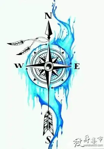 指南针纹身指南针纹身手稿指南针纹身手稿图案