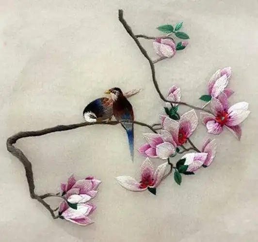 苏绣花鸟作品欣赏