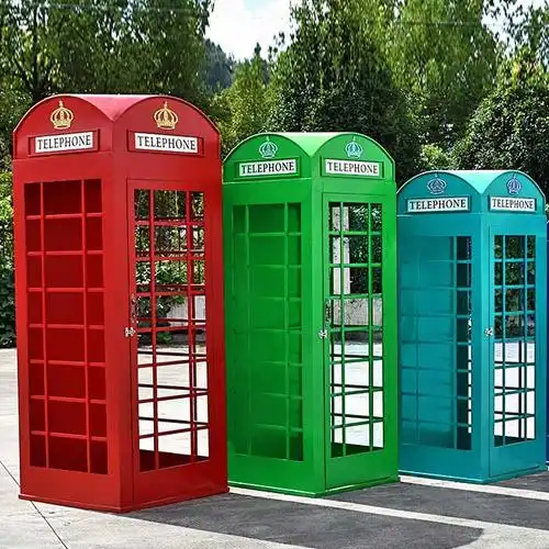 复古英国大电话亭道具英伦英式模型创意装饰品落地摆件展示柜定制