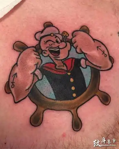 大力水手纹身大力水手纹身手稿大力水手纹身手稿图案