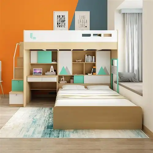 豪司罗尔 【可定制】儿童床上下铺 交错式榻榻米上下床 子母高