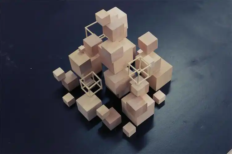 方块积木大小粒积木2-3-4-5厘米正方体立方体原木色木块教具 学具