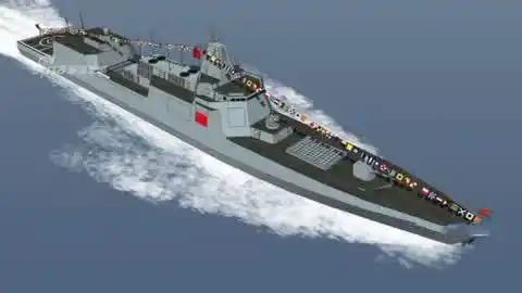 军情快报 中国055驱逐舰清晰俯视图曝光