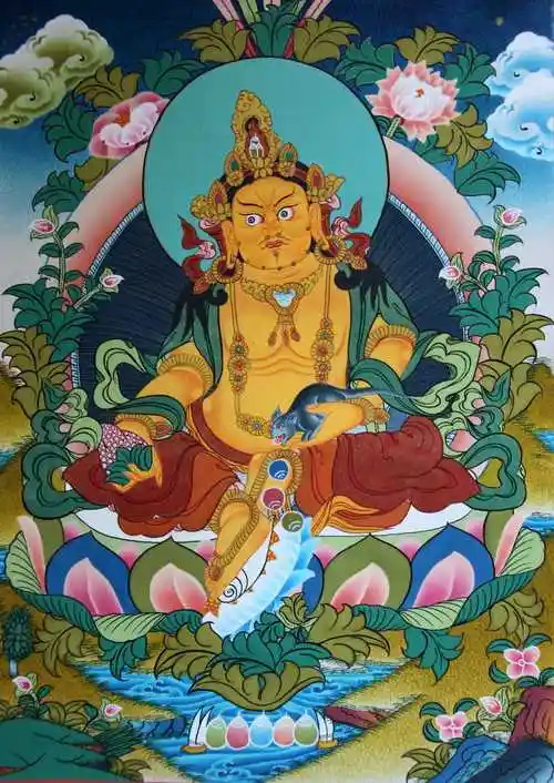 0217唐卡佛像菩萨观音高清图jpg格式黄财神真迹扫描大图超高清书画