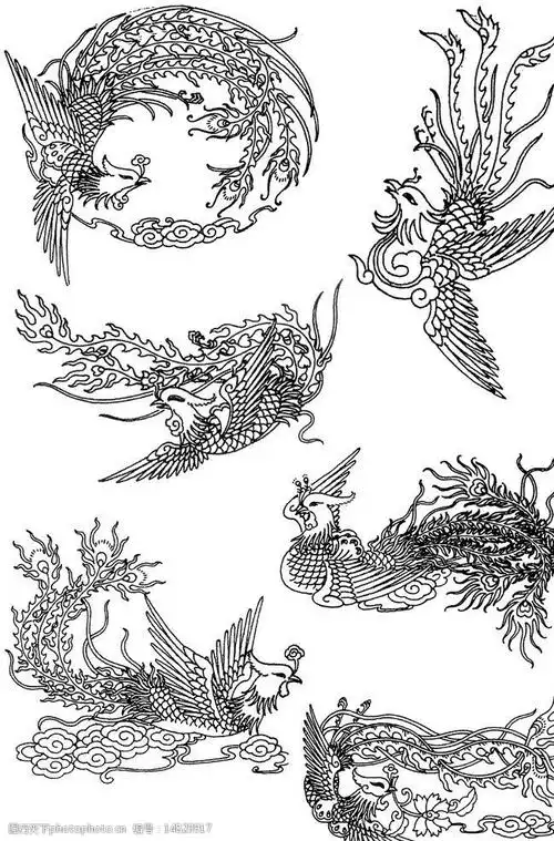人物 关键词:中国龙凤图案 中国 民间剪纸 龙凤 图案 原始 图腾 传统
