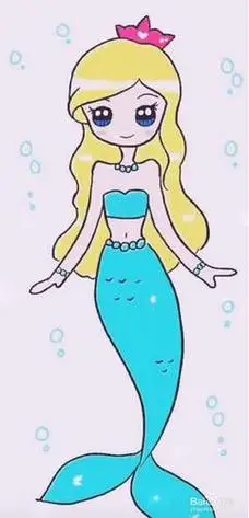 小美人鱼要如何画美人鱼简笔画大全简笔画新泡泡美人鱼野丽斯小美人鱼