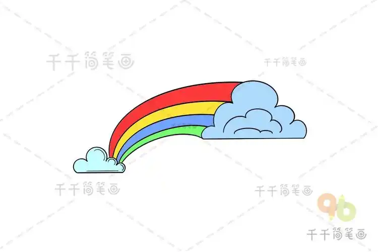 画法简单的彩虹简笔画