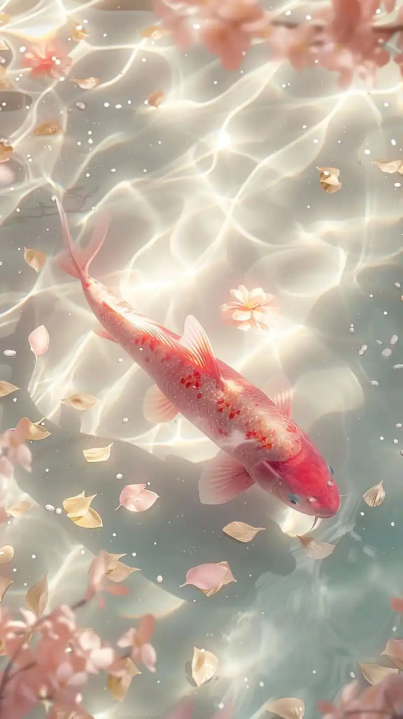 见者好运 #好运锦鲤 #蓝色治愈系 #手机壁纸 - 抖音