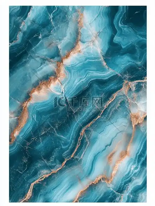 矢量绿松石大理石纹理抽象天然石材背景