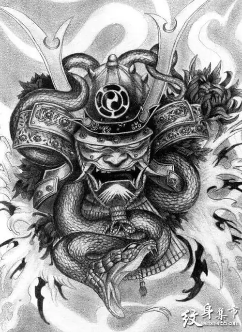 鬼武士纹身鬼武士纹身手稿鬼武士纹身手稿图案