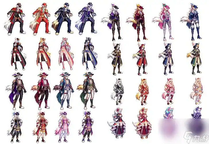 礼包中获得的"猫咪时装"是账绑礼盒,每个职业可以在4种颜色中任选其一