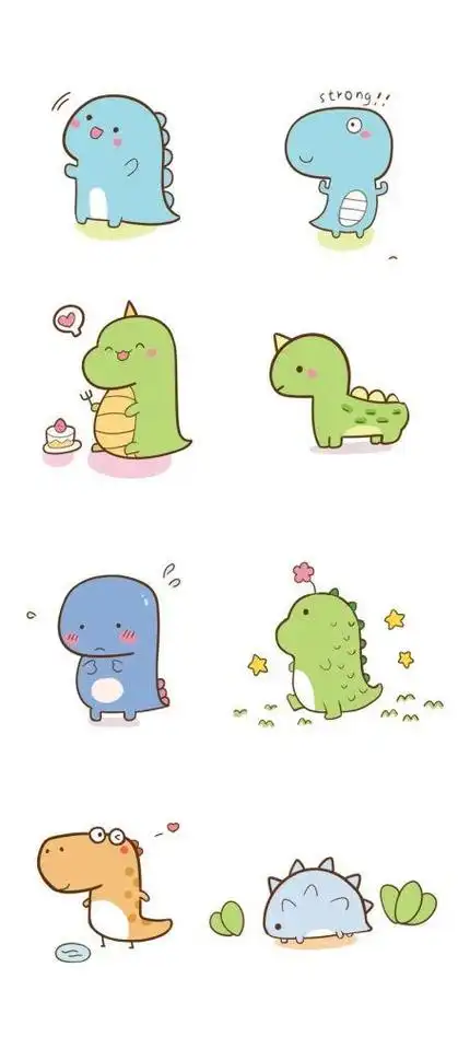 正经画画的涂涂猫简笔画小恐龙丑陋的卡通恐龙简笔画吐火的恐龙简笔画