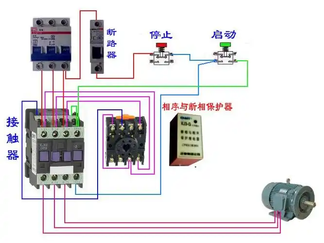 接触器常闭常开接线图