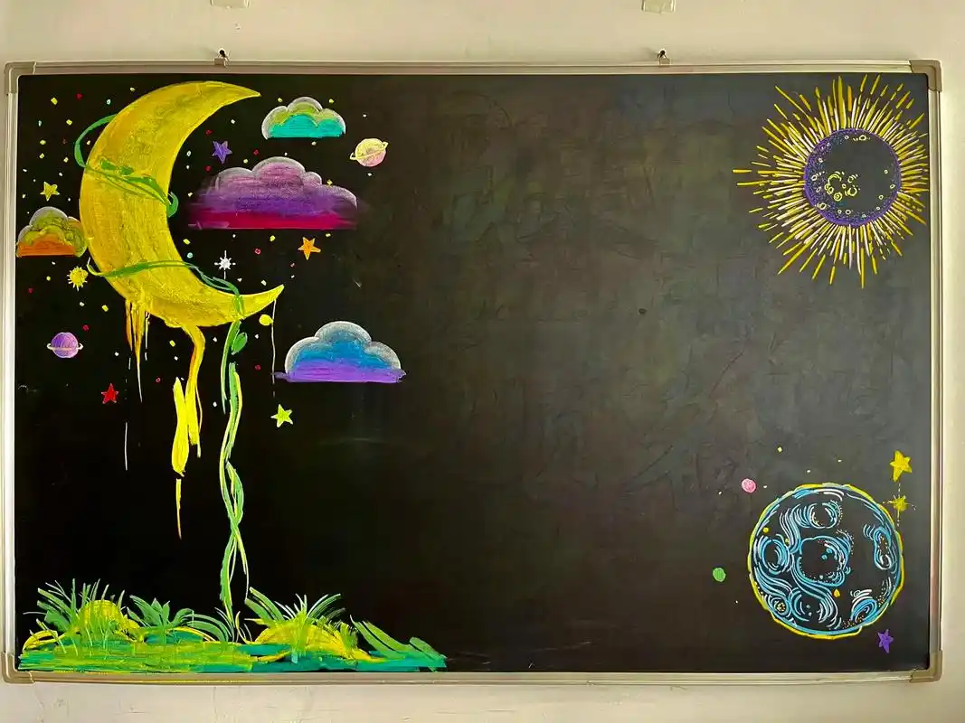 黑板报通用模板.#图文伙伴计划 #黑板报粉笔画 #粉笔画 # - 抖音