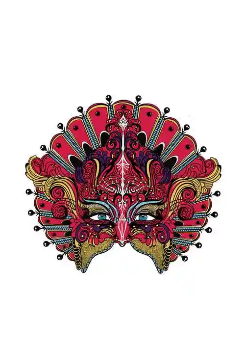 面具插画|插画|创作习作|张兆岩平面设计 - 原创作品 - 站酷 (zcool)