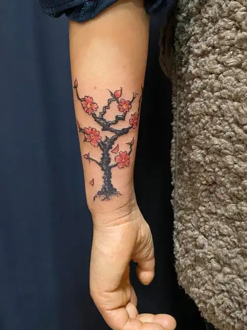 梅花遮盖_纹身图案手稿图片_忠义堂的纹身作品集