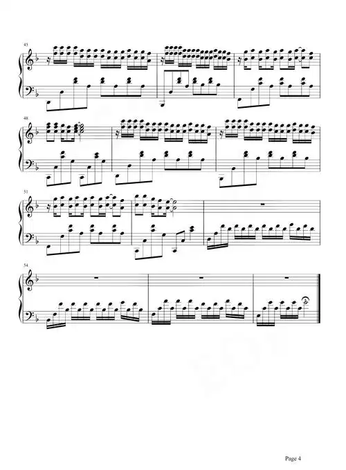 侧脸钢琴谱 于果-就算终有一散,但也别辜负相遇4