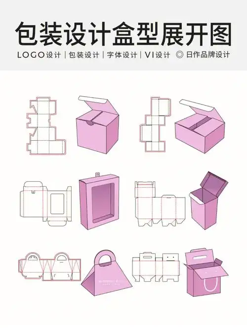 包装设计盒型展开图