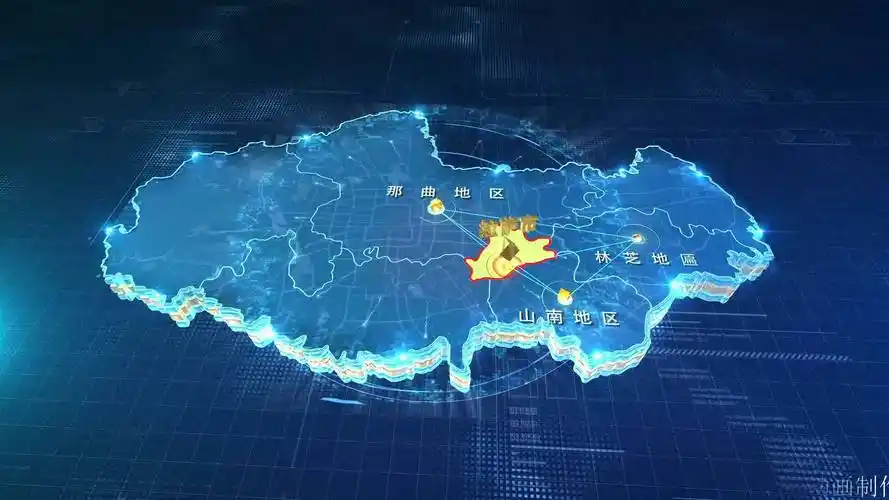 三维科技西藏区位地图 科技区位全息电子沙盘 基建园区项目规划设计