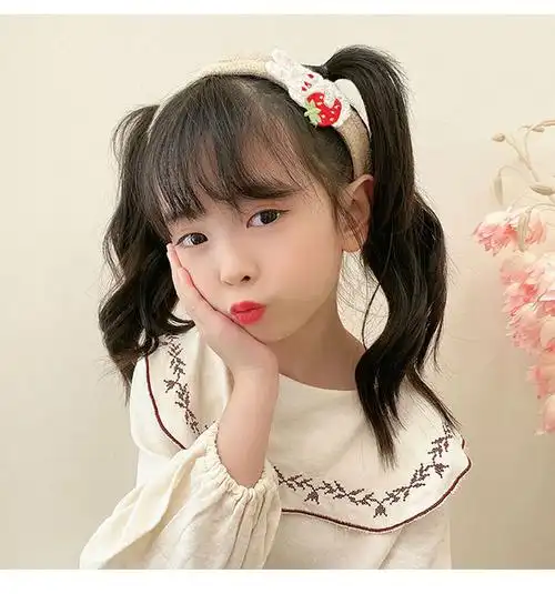 刘海贴碎发贴儿童刘海贴碎发贴秋季女童公主可爱魔术贴发箍女童粘头发