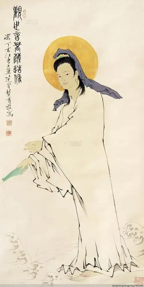 观世音菩萨造像/范曾画作