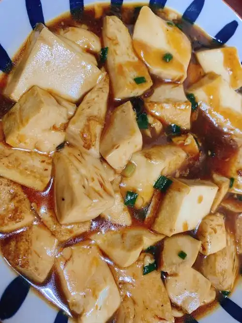 htt做的不放肉也超下饭的葱焖豆腐