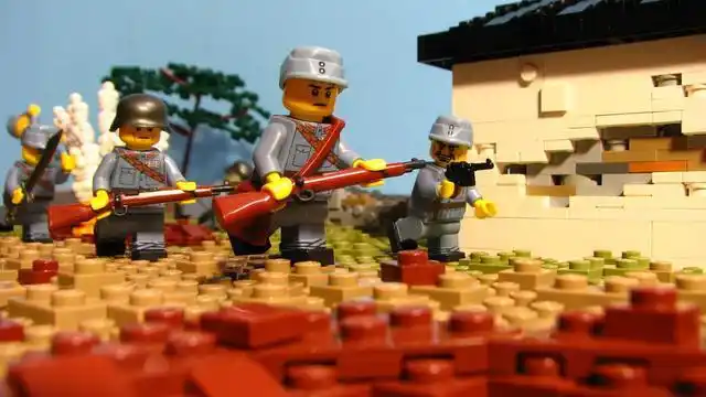 老照片乐高积木之中国抗日战争形象生动做工精良