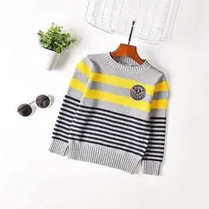 新款儿童套头毛衣秋冬童装纯棉针织衫男童外套