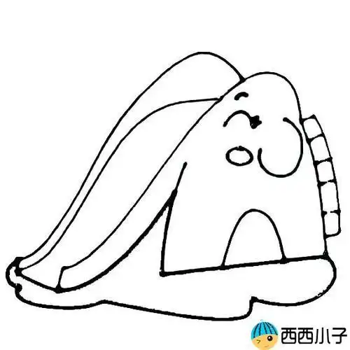 大象滑滑梯简笔画的画法滑滑梯是幼儿园玩耍的玩具之一也是小朋友最