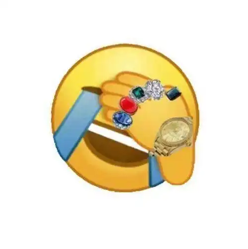 捂脸表情包带宝石,戒指,手表版本