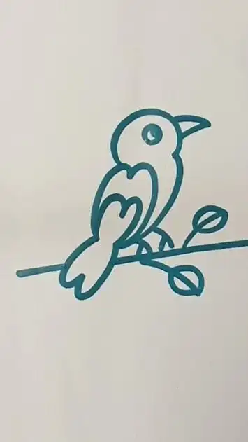 用四个数字3画小鸟,三岁小孩都会画!#儿童简笔画 #育儿简笔画 #简笔画