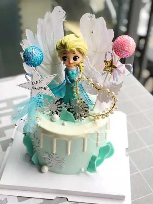 网红蛋糕冰雪奇缘艾莎公主儿童生日蛋糕长沙同城新鲜蛋糕
